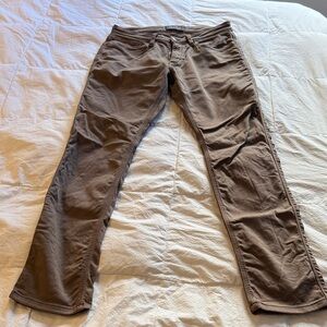 DU/ER No Sweat Relaxed Taper Pants in Brown